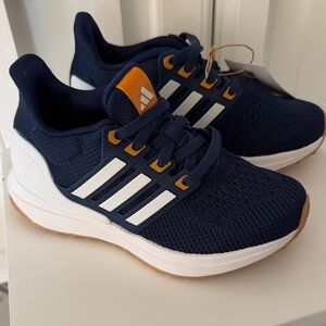 NWT Adidas Kids 11K Navy, White Athletic Sneakers